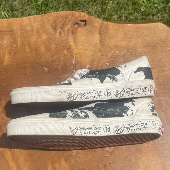 Unisex World Map Vans Skater Shoes - Picture 6 of 8